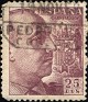 Spain 1949 General Franco 25 CTS Purple Brown Edifil 1048. Uploaded by Mike-Bell